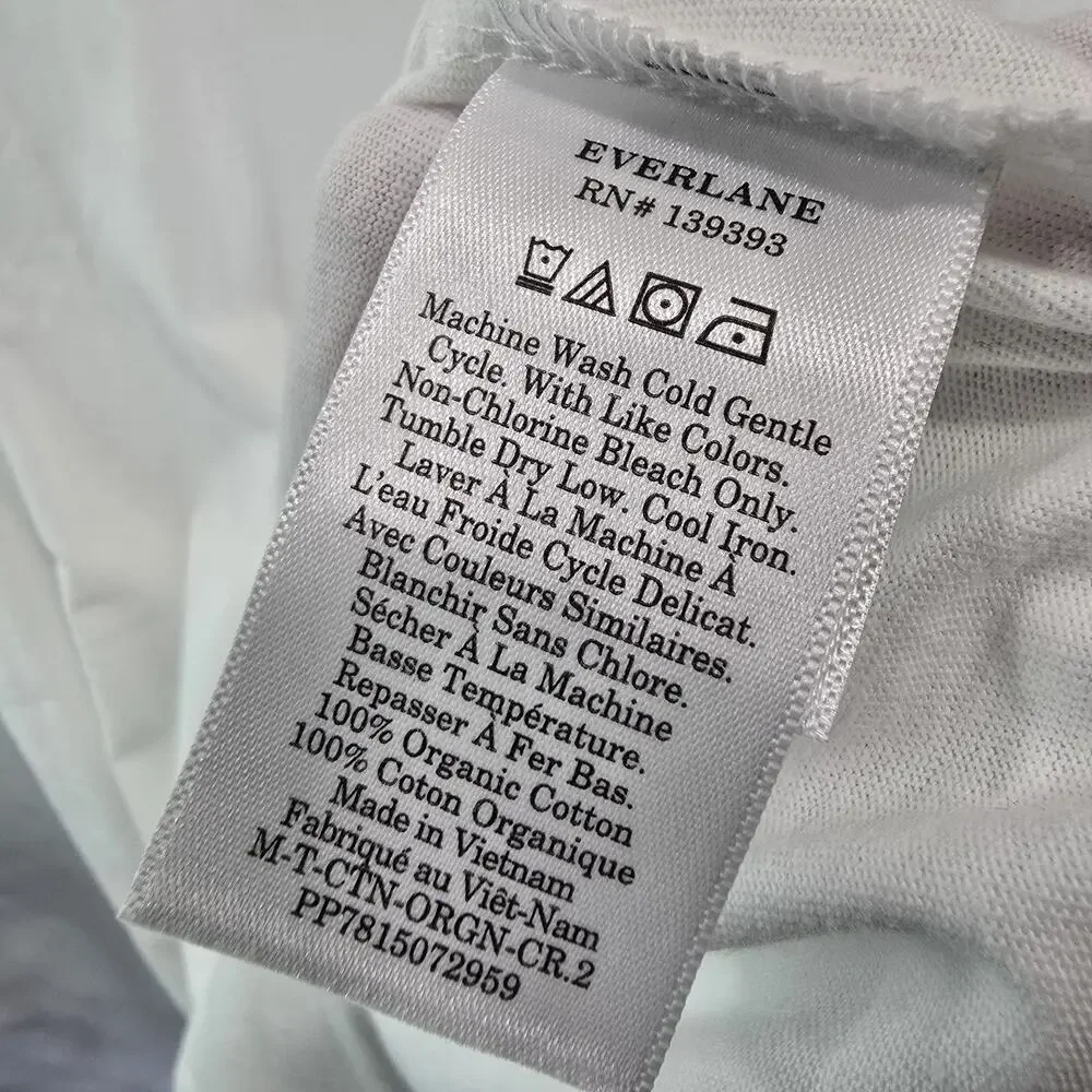 Everlane T Shirt Mens Large White Short Sleeve Crew Organic Cotton Premium - Picture 8 of 9